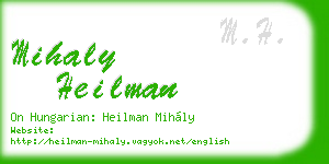 mihaly heilman business card